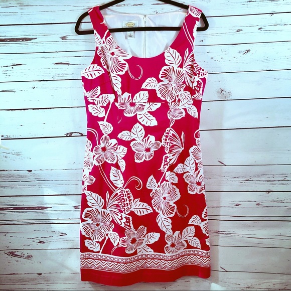 Talbots Dresses & Skirts - Talbots Lovely Fuchsia Floral Print Empire Dress